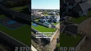 2 Story Backyard w/ Infinity Pool in Frisco, Texas #mansion