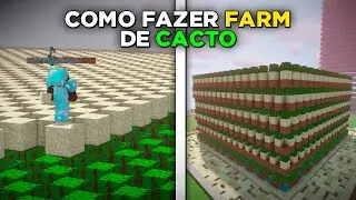 Como fazer FARM DE CACTO no MINECRAFT - Os 2 Tipos - Servidor GladMC
