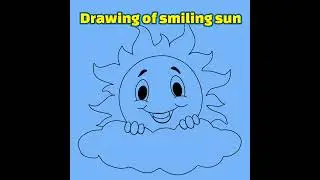 Drawing of Smiling Sun🤗🤗|How to Make Sun Cartoon Drawing|