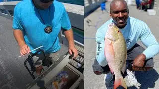 UNDERCOVER FWC measures my LEGAL SNAPPER! (FL Keys Bridge Fishing)