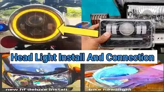  Back Light Complete Wiring And Repairing /New Modified Round Angel EyeHeadlight// splendor plus LED