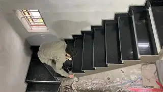 Precision stair construction technology Easy installation with cement granite and sand