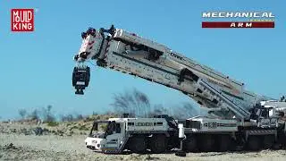 Mould King 17007 17008 cami&oacute;n de bloques de construcci&oacute;n t&eacute;cnico Control remoto Liebherred LTM 1120