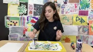 SHAVING CREAM MARBLE ART