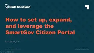 How to set up, expand and leverage the SmartGov Citizen Portal