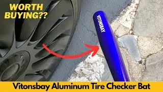 Worth It? Vitonsbay Aluminum Tire Checker Bat   Truckers Tool for Checking Tire Pressure   Blue