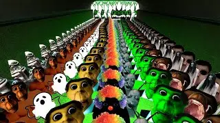 Every Nextbot You Know Chasing Me In One Long Tunnel 😱 (Garry's Mod) #gmod #garrysmod