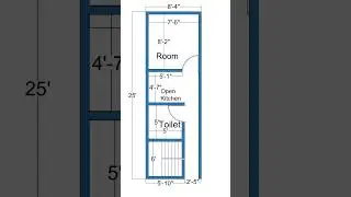 208 sqft House plan | sasta ghar #shorts #sastaghar