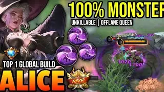 ALICE BEST BUILD 2023 | BUILD TOP 1 GLOBAL ALICE GAMEPLAY | MOBILE LEGENDS✓