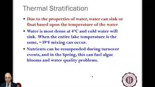 Thermal Stratification of Lakes