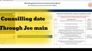 Wbjee counsilling full details of phase 2। Admission through jee main।  Date released of Phase -2