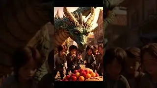 Cute kids eating food #dragon