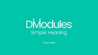 FREE Divi-Modules &ndash; Simple Heading &ndash; Overview