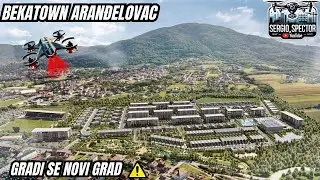 BEKATOWN Aranđelovac – Novi grad u nastajanju | Obilazak gradilišta, Hotel Izvor i Stadion dron 🚁