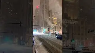 Beautiful Snowfall in Chicago 