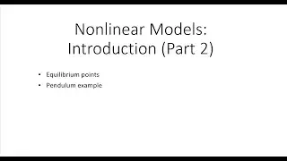 Equilibrium points with an example of pendulum