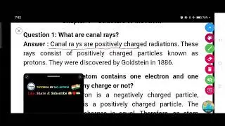 What are canal rays?