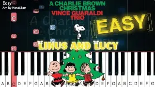 [Easy] Linus and Lucy - A Charlie Brown Christmas | Piano Tutorial