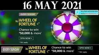 Amazon Wheel of Fortune Quiz answers (May 16th): win Rs 50,000 and more || onlinequizstock.in