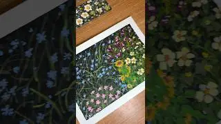 Flower painting 🖼️ gouache painting process flower garden English cottage garden 🪴