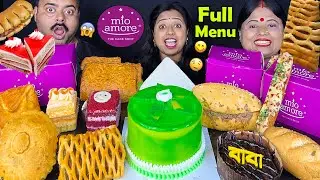 MIO AMORE CHALLENGE - BURGER, PIZZA, CAKE, PASTRY, CHOCOLATE | MIO AMORE VS MONGINISH CHALLENGE