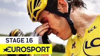 Police Pepper-Spray Riders, Alaphillipe Bests Yates | Tour de France 2018 | Stage 16 Highlights