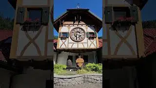 World's largest cuckoo clock  in Triberg, Germany. The clockwork is 15' tall and weighs 6 tons