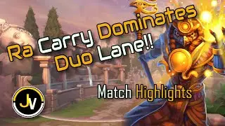 RA CARRY DOMINATES DUO LANE - Smite - Conquest - Season 8
