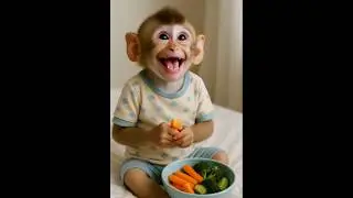 monkey eating carrots 🥕