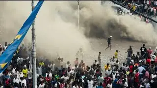 🚨Tensions extrêmes à Kin incendie suivi de pillages, la police intervient avec des gaz lacrymogènes
