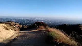 Breathtaking view of Los Angeles from the summit of Glendale Peak in Griffith Park
