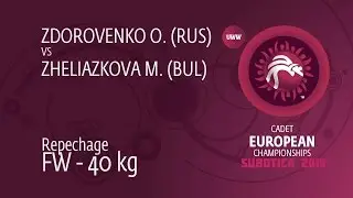 Repechage FW - 40 kg: O. ZDOROVENKO (RUS) df. M. ZHELIAZKOVA (BUL), 10-4