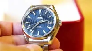 Unboxing Omega Seamaster Aqua Terra 41.5 mm blue dial
