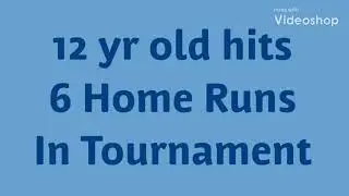 Home Runs - Nico DeSisto hits 6 HRs in Frozen Ropes Tournament