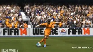 FIFA 14 Free Kick Tutorial - Rabona Free Kick (XBOX 360, PS3 & PC)