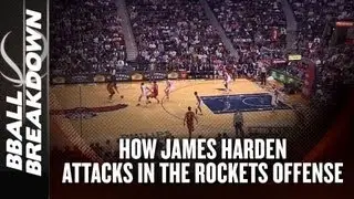 How James Harden Attacks In Rockets Offense @JHarden13 @dmorey