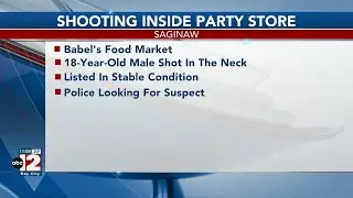 18-year-old shot in the neck inside Saginaw party store