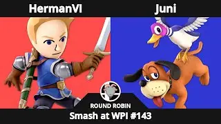 Smash at WPI #143 - HermanVI (Mii Swordfighter) Vs Juni (Duck Hunt)
