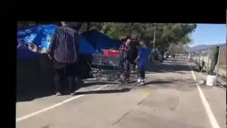 LA River Cycling Homeless Camps