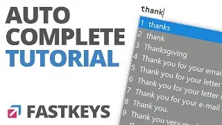 Auto Complete - Autofill - Auto form filling text - Typing Faster with FastKeys Automation Software