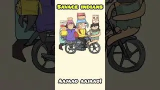 Savage Indian bikers @Hardtoonz22 #shorts  #funnyanimation #childhoodmemories #rgbucketlist