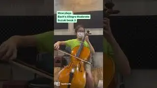 Mew plays Bach&rsquo;s Allegro Moderato from Suzuki Cello Book 3