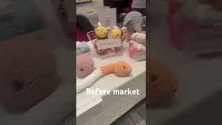 My first crochet market! #crochet #crochetmarket #cute #plushies