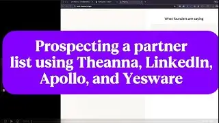Prospecting Software Partners for Theanna's Perk Program for Female Founders Building Tech