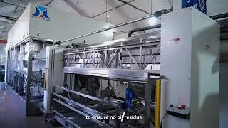 Cleaning process is the second process of radiator production#heatexchanger #machine #radiator