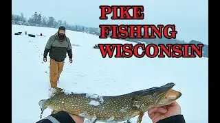 🎣 Epic Frozen Showdown: Ice Fishing MONSTER Northern Pike! #PikeFishing #PikeAngler #IceFishingLife