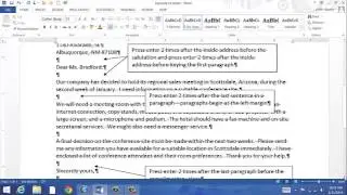 Block Style Business Letter--No Spacing Style Selected