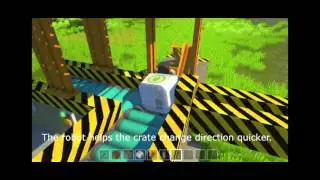 Scrap Mechanic - Conveyor with robot and lift.