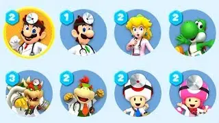Dr. Mario World - All Characters Unlocked + Gameplay Showcase