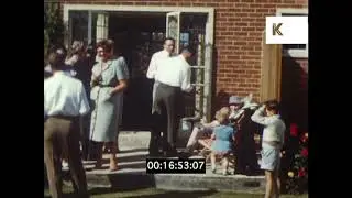 1950s UK, Upper Class Garden Party, Home Movies, 16mm